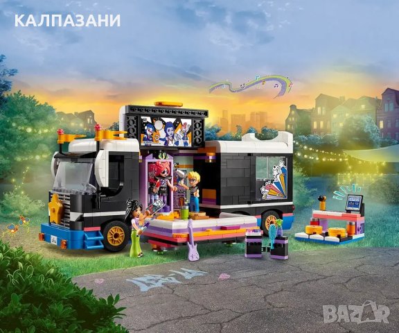 LEGO® Friends 42619 - Бус за турне на поп звезди, снимка 4 - Конструктори - 43849303