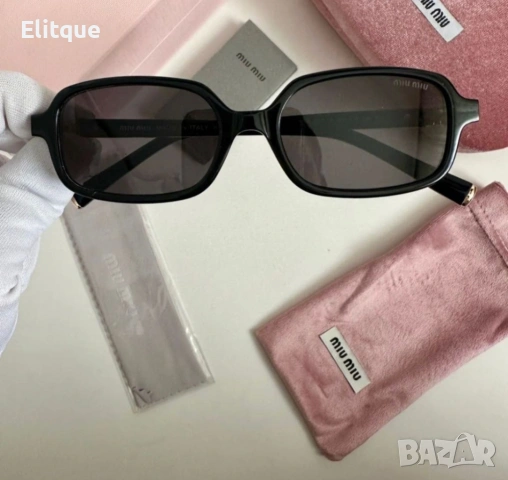 висококачествени очила с черен обикновен калъф и ув защита miu miu , снимка 4 - Слънчеви и диоптрични очила - 53461382