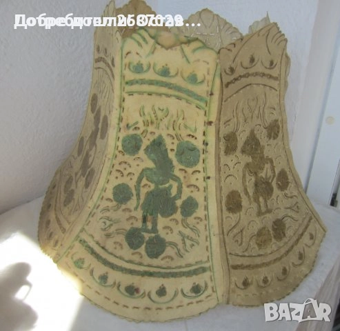 Бик телец фигура статуетка стара голяма черна пластика, рога, животно, абажур, яка от кожа, снимка 10 - Статуетки - 45381724