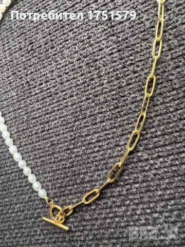 Ново колие с естествени перли, снимка 5 - Колиета, медальони, синджири - 52146949