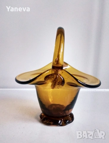 Стъклени , ваза,28 см и бонбониера , 22 см. , снимка 8 - Декорация за дома - 53513774