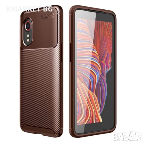 Samsung Galaxy Xcover 5 Удароустойчив Carbon Fiber Калъф и Протектор, снимка 4 - Калъфи, кейсове - 48469208