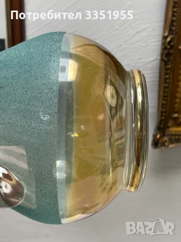 Кана с три чаши от калиев Кристал, снимка 9 - Антикварни и старинни предмети - 49781616