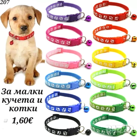 Нашийници / каишки за малки кучета и котки със звънче. Нашийник / каишка за малко куче и котк.