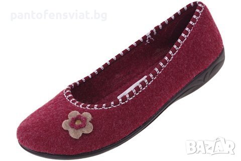 Дамски пантофи ADANEX вълнен филц бордо 36/41