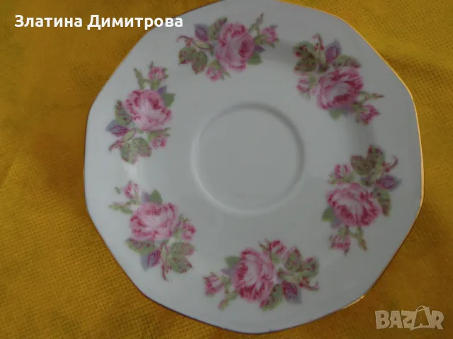 Порцеланов сервиз за кафе с позлатен кант -,,Китка''  Нови Пазар, снимка 9 - Сервизи - 48413320