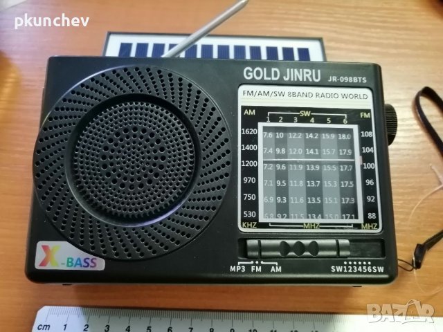 Радиоприемник FM/AM, Bluetooth, SD card, USB, фенер, соларно зареждане, снимка 2 - Радиокасетофони, транзистори - 40161715