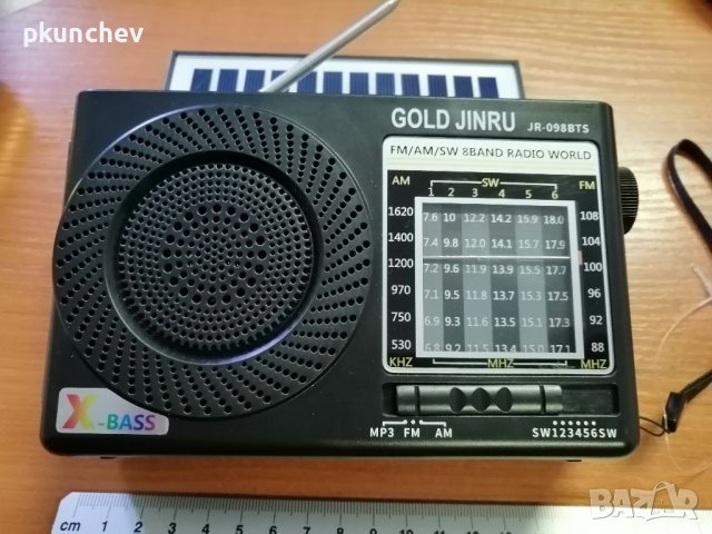 Радиоприемник FM/AM, Bluetooth, SD card, USB, фенер, соларно зареждане, снимка 2 - Радиокасетофони, транзистори - 40161715