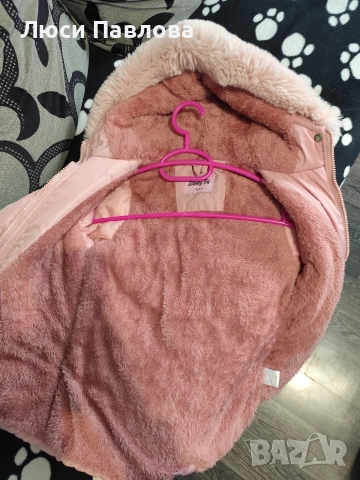 розова парка момиче 7 години, снимка 4 - Детски якета и елеци - 52771060