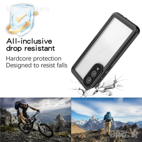 Samsung Galaxy S25 Edge REDPEPPER Водоустойчив / Удароустойчив Калъф + Скрийн Протектор – Черен, IP6, снимка 3 - Калъфи, кейсове - 51418306