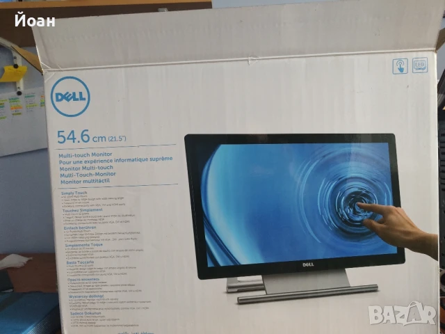 Touch screen монитор DELL S2240T, снимка 3 - Монитори - 50581457
