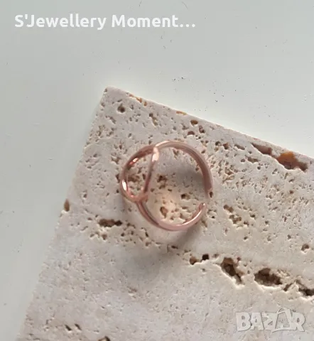Сребърен пръстен Pandora Moments в цвят розово злато, снимка 3 - Пръстени - 48641384