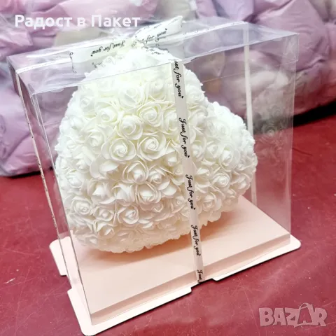 Сърце от рози в подаръчна кутия, снимка 3 - Подаръци за жени - 48815371