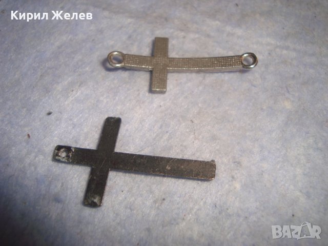 Две МЕТАЛНИ АРТ КРЪСТЧЕТА ЕДНОТО НАГРЪДНО СТОМАНЕНО ДРУГОТО ПОСРЕБРЕНО за ГРИВНА 21292, снимка 5 - Други - 36974335