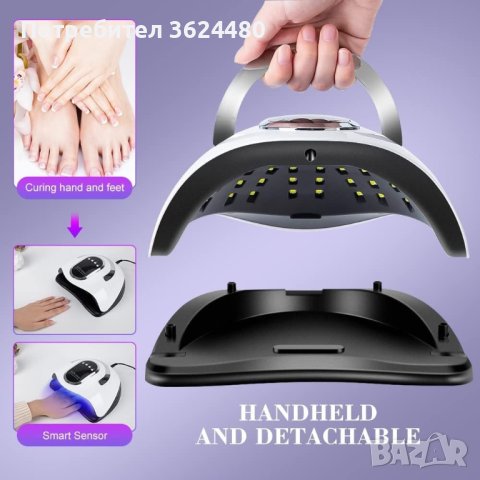 4106 Професионална UV/LED лампа за маникюр, снимка 7 - Продукти за маникюр - 44069995