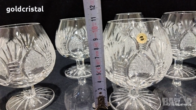 кристални чаши за коняк , снимка 3 - Антикварни и старинни предмети - 52776712