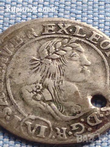 Сребърна монета 6 кройцера 1671г. Леополд първи Кремниц Унгария 13742, снимка 5 - Нумизматика и бонистика - 42970758