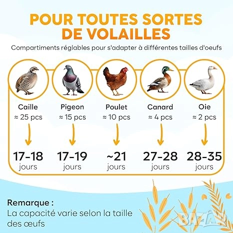 НОВ Инкубатор за яйца , снимка 6 - За птици - 52845835