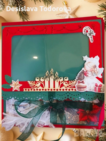 Ръчно изработен коледен албум за снимки , снимка 13 - Коледни подаръци - 52376028