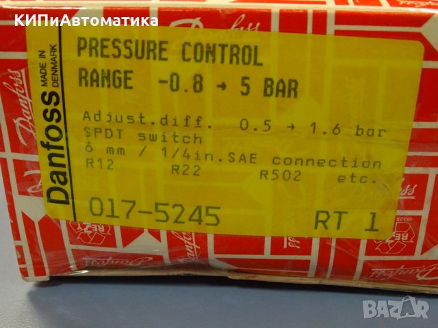 пресостат Danfoss RT 1A Pressure Control 0.8-5 Bar, снимка 10 - Резервни части за машини - 35294475
