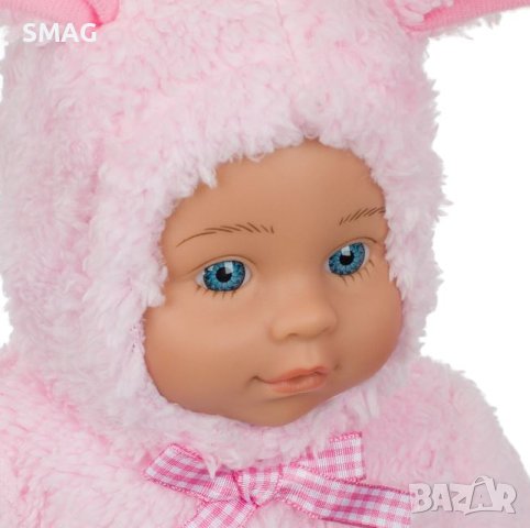 Кукла Бебе Облечена като Зайче Розово 34см, снимка 3 - Други - 43298094