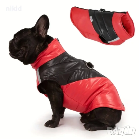 Кучешка дреха яке за куче в червено непромокаема