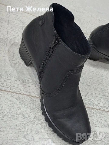 Дамски боти от естествена кожа RIEKER  N36, снимка 6 - Дамски боти - 53204142