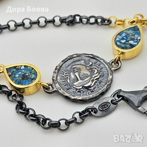 Сребърна гривна: "Офелия", снимка 5 - Колиета, медальони, синджири - 52618355