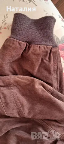 Бомбер естествен велур. Италия, снимка 4 - Якета - 48959693