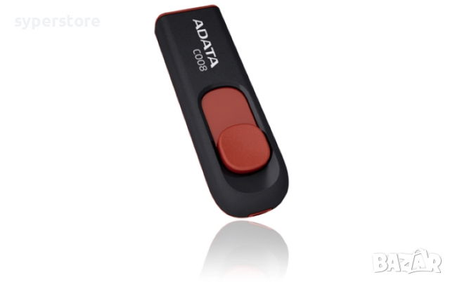 USB Флаш Памет 64G USB2.0 A-DATA C008 Fash Memory Червена, снимка 3 - Друга електроника - 36415995