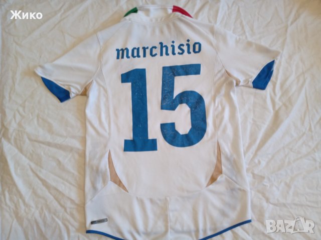 Италия 2010/11 оригинална гост футболна тениска PUMA фланелка за футбол с номер 15 CLAUDIO MARCHISIO, снимка 1 - Футбол - 40097644
