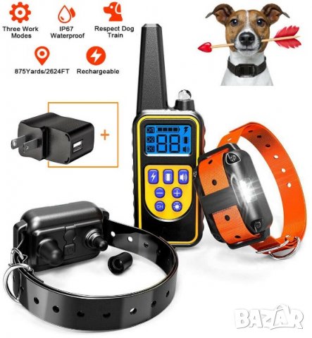 Електронен нашийник за куче , електронна каишка, телетакт, каишка с ток, команди,, снимка 9 - За кучета - 33921264