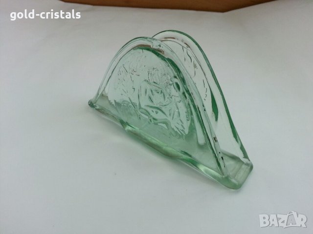 Стар стъклен салфетник, снимка 1 - Антикварни и старинни предмети - 32339583
