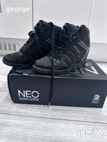 Маратонки Adidas Selena Gomez Wmns BB Neo Wedge Black - 37.5 номер, снимка 6 - Маратонки - 52249012