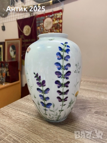 Порцеланова ваза Krister KPM Germany, ръчно рисувана, снимка 3 - Антикварни и старинни предмети - 52011349