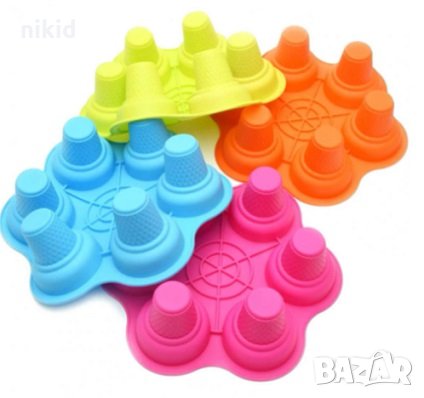 6 кофички фунийки фунийка за сладолед силиконов молд форма калъп, снимка 3 - Форми - 33445499