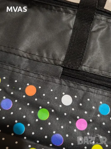 Нова голяма черна пазарска чанта с дръжки Чанта за пазаруване покупки, снимка 4 - Чанти - 49742735