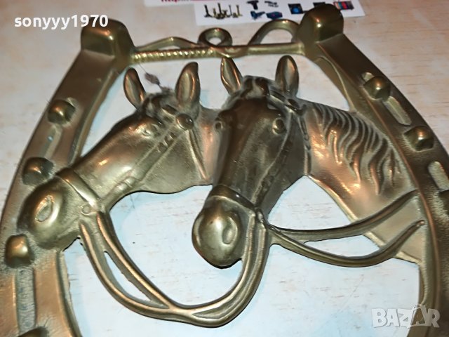 ПОДКОВА-КОНЕ-ЗАКАЧАЛКА-МЕД/МЕСИНГ 2107221041, снимка 3 - Антикварни и старинни предмети - 37455335
