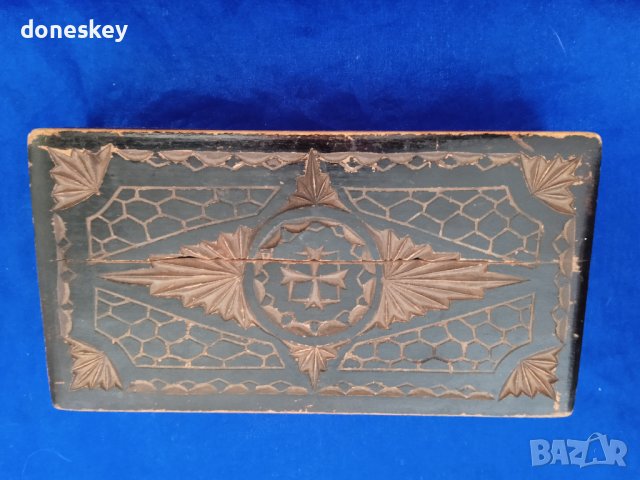 Дървена кутия черна, снимка 2 - Антикварни и старинни предмети - 37508699