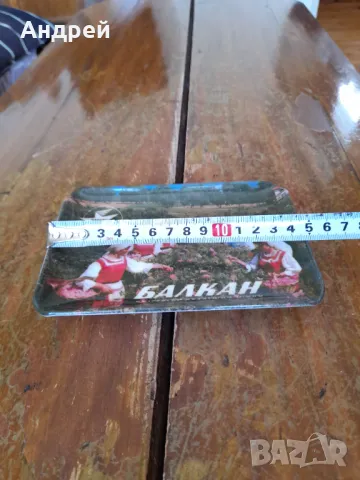 Стара сувенирна чиния БГА Балкан, снимка 2 - Други ценни предмети - 50244295