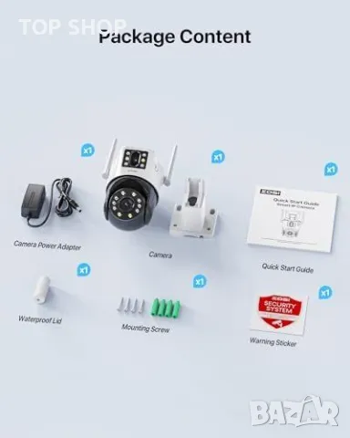 Нова Двойна WiFi Камера 2.5K ZOSI - Ултра HD, AI Детекция, Нощно Видение