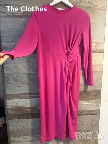 Рокля Zara S размер цикламена, снимка 4 - Рокли - 53571071