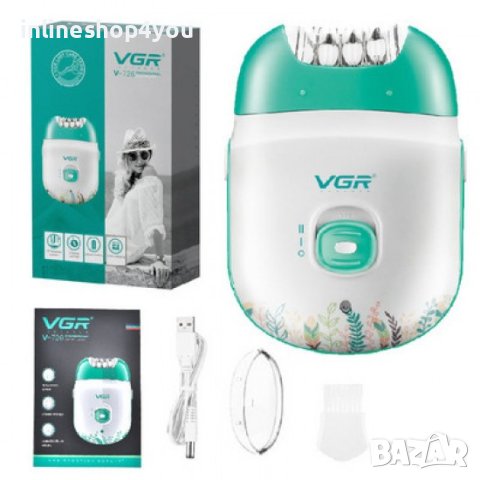 Акумулаторен женски епилатор VGR V-726, снимка 3 - Епилатори - 44101615