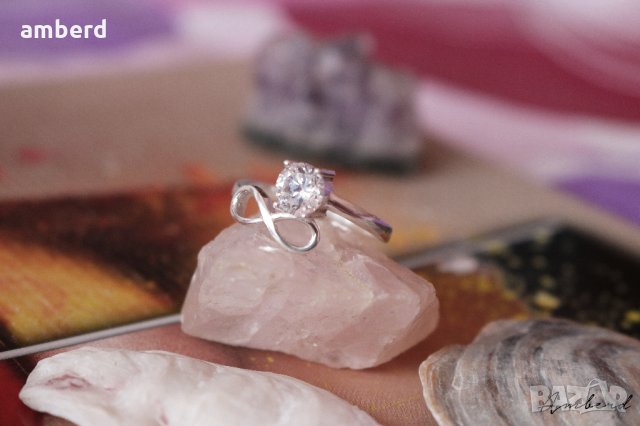 Елегантен сребърен пръстен модел PLR028, снимка 5 - Пръстени - 28855463