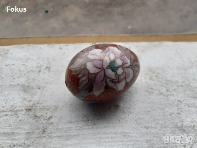 Яйце клоазоне cloisonne, снимка 4 - Антикварни и старинни предмети - 53388614