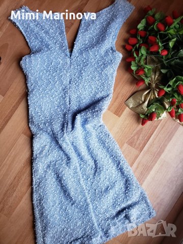 Синя дантелена рокля с  красиви големи панделки 🎀🎀🎀, снимка 4 - Рокли - 25558360