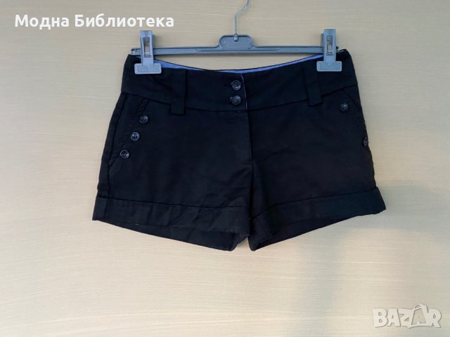 Черни къси панталонки, снимка 1 - Къси панталони и бермуди - 37383698