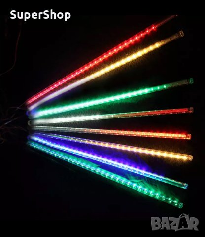 LED Коледна Украса Пура Светещ Сняг Висулка Бяла лампа пури, снимка 5 - Лед осветление - 34997702