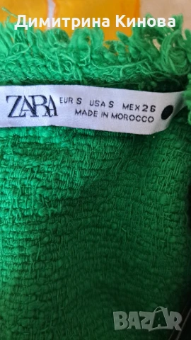 Zara - s - 26 дълга памучна елегантна рокля, снимка 4 - Рокли - 50535611