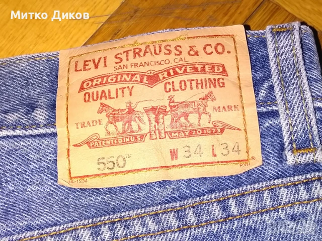 Levi Straus Relaxed Fit Jeans W 34 L 34 маркови оригинални дънки като нови, снимка 5 - Дънки - 51062286